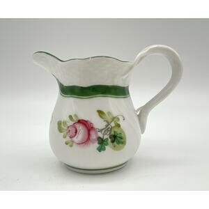 Herend Hungary Porcelain Vienna Rose Miniature Creamer 2.5” Hand Painted Florals